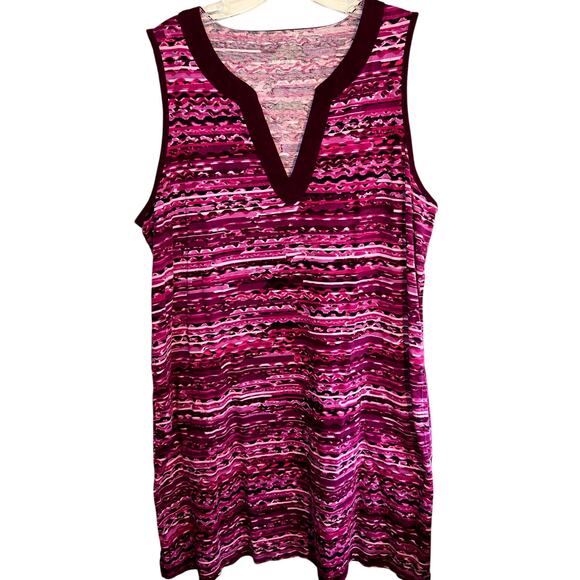 Women's Large Purple Sleeveless Sun Dress Cover Up Miss Size 12 14 - Picture 2 of 6